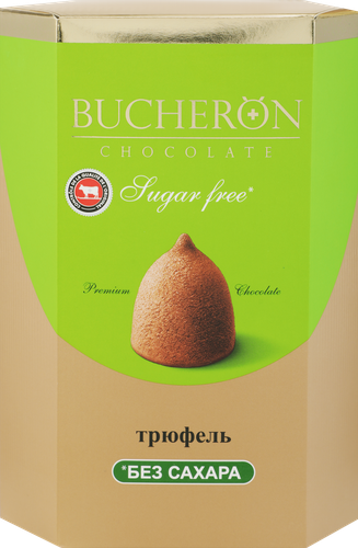 Конфеты шоколадные BUCHERON Трюфель классический, без сахара, 130г, картинка