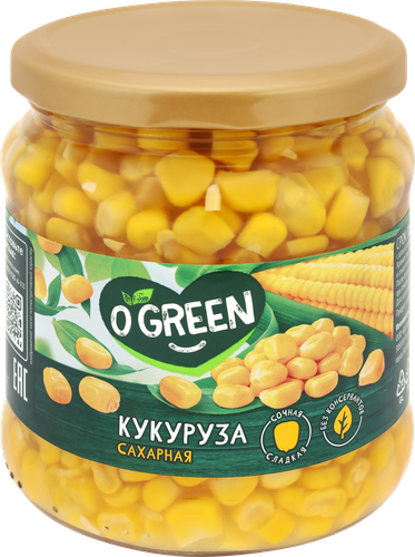 Кукуруза O'GREEN Сахарная, 475г, изображение