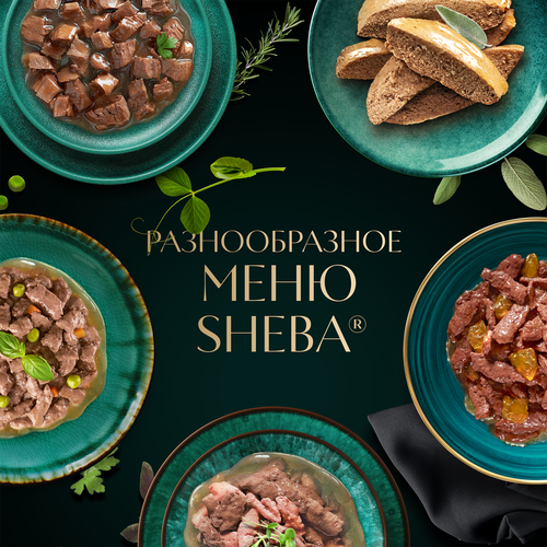 Корм консервированный для кошек SHEBA Нежный паштет утка и печень, 75г, фотография