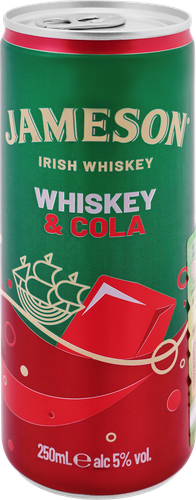 Напиток слабоалкогольный JAMESON & Cola 5%, 0.25л, вид