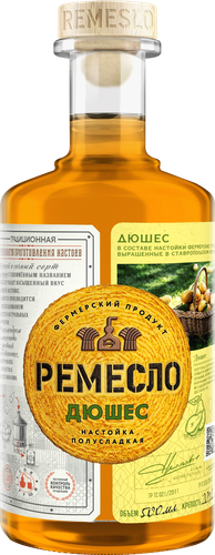 Настойка REMESLO FERMERA Дюшес 20%, полусладкая, 0.5л
