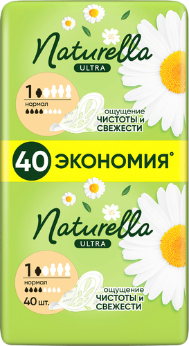 Прокладки NATURELLA Ultra Нормал, с крылышками, 40шт, детальное фото