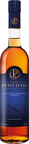 Коньяк PETIT D'OR VSOP Ординарный пятилетний 40%, 0.5л, фото