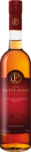 Коньяк PETIT D'OR VS Ординарный трехлетний 40%, 0.5л, изображение