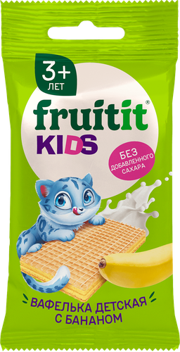 Вафелька детская FRUIT IT KIDS С бананом, с 3-х лет, 20г, вид