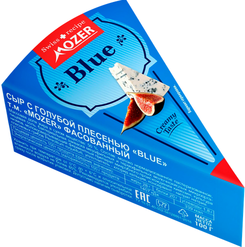 Сыр MOZER с голубой плесенью Blue 50%, без змж, 100г, картинка