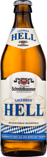Пиво светлое SCHNITZLBAUMER Lagerbier Hell фильтрованное 4,9%, 0.5л, фотография