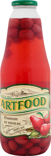 Компот ARTFOOD Из кизила, 1л, изображение