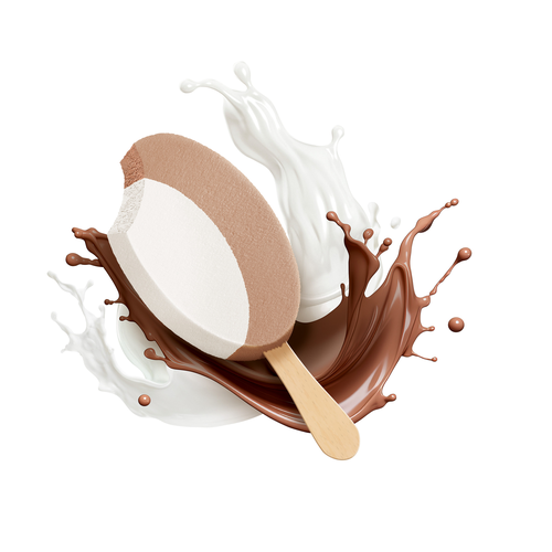 Мороженое MILKY WAY Двуслойное, сливочное и сливочное шоколадное 10%, без змж, эскимо, 52г, детальное фото