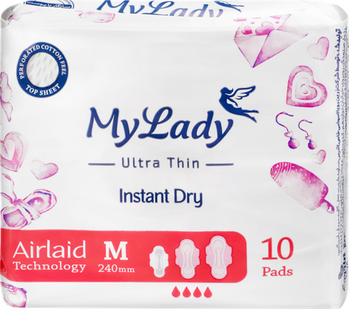 Прокладки MY LADY Ultra Instant Dry, р. M, 10шт, крупный план