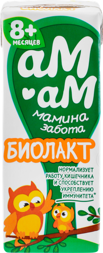Биолакт АМ-АМ для детей от 8 месяцев, 3,2%, без змж, 210г, вид