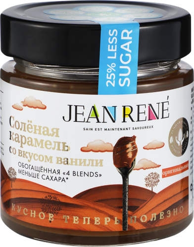 Паста карамельная JEAN RENE Оригинальная соленая карамель-ваниль, 180г, детальное фото