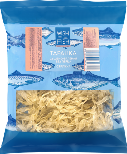 Таранка WISH FISH Путассу без перца, стружка, 40г, детальное фото