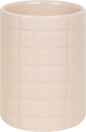 Стакан для зубных щеток HOMECLUBE Вельвет, бежевый, керамика, Арт. SFYW216-C, изображение