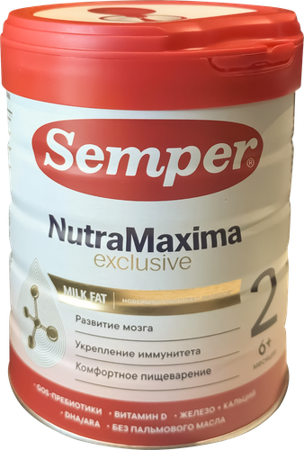 Смесь молочная SEMPER НутраМаксима Эксклюзив 2, с 6 месяцев, 800 г, вид