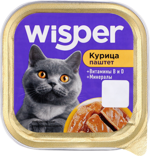 Корм консервированный для кошек WISPER Паштет с курицей, 100г, фотография