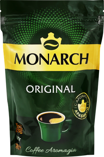 Кофе растворимый MONARCH Ориджинал натуральный сублимированный, 190г, крупный план