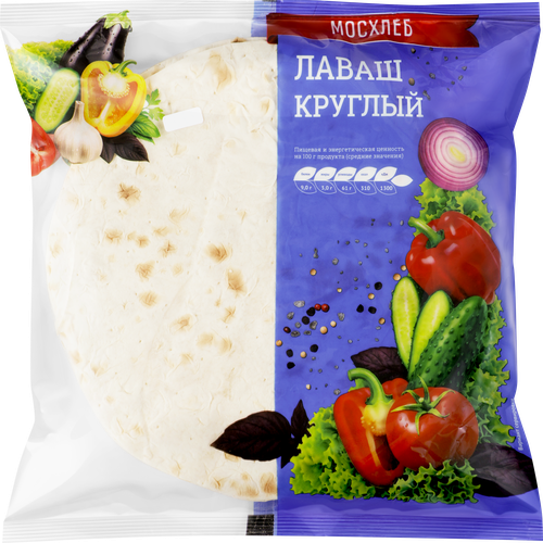 Лаваш МОСХЛЕБ Армянский круглый, 300г, крупный план