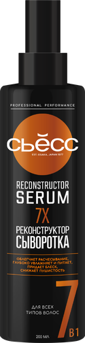 Сыворотка для волос СЬЁСС Reconstructor Serum, 200мл, вид