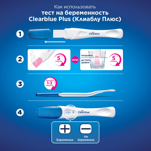Тест на беременность CLEARBLUE Plus, фотография