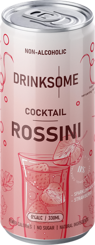 Напиток безалкогольный DRINKSOME Коктейль Россини с соком газированный, 0.33л, картинка