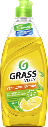 Средство для мытья посуды GRASS Velly Лимон, 500мл, фотография
