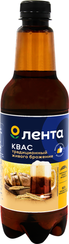Квас ЛЕНТА фильтрованный пастеризованный, 0.5л, фотография