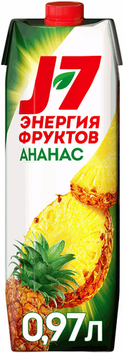 Нектар J7 Ананас с мякотью, 0.97л, вид