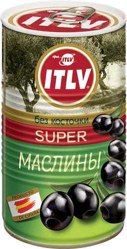 Маслины без косточки ITLV Super черные, 350г, фотография