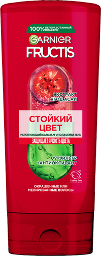 Бальзам-ополаскиватель для окрашенных или мелированных волос FRUCTIS Годжи Стойкий цвет, 200мл, крупный план