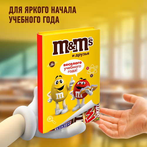 Набор подарочный M&M'S & FRIENDS Снова в школу, книга, 168г, фото