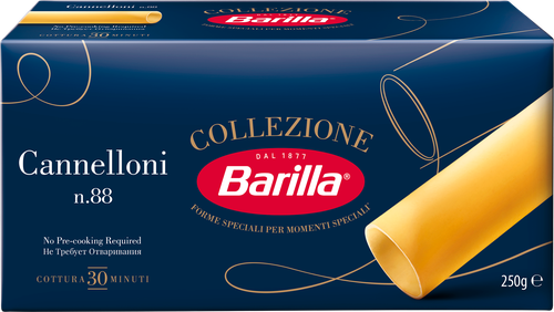 Макароны BARILLA Cannelloni из твердых сортов пшеницы группа А высший сорт, 250г, крупный план
