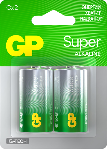 Батарейки алкалиновые GP Super Alkaline С (LR14/14A), 2шт, детальное фото