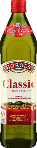 Масло оливковое BORGES Classic рафинированное c добавлением нерафинированного, 750мл, картинка
