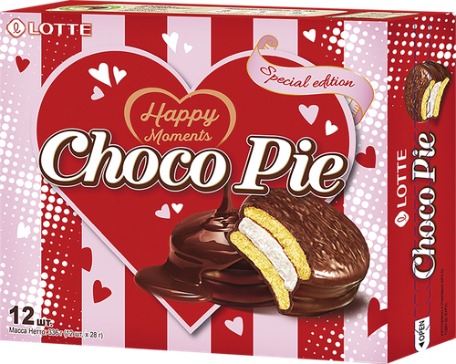 Изделие мучное кондитерское LOTTE Choco Pie, в глазури, 12шт, 336г, фото