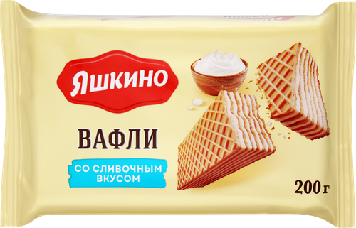 Вафли ЯШКИНО Сливочные, 200г, изображение