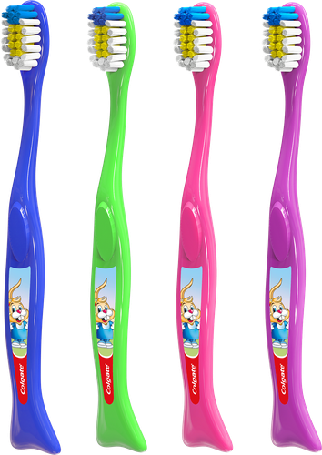 Зубная щетка детская COLGATE Доктор Заяц ультрамягкая, с 2 лет, детальное фото