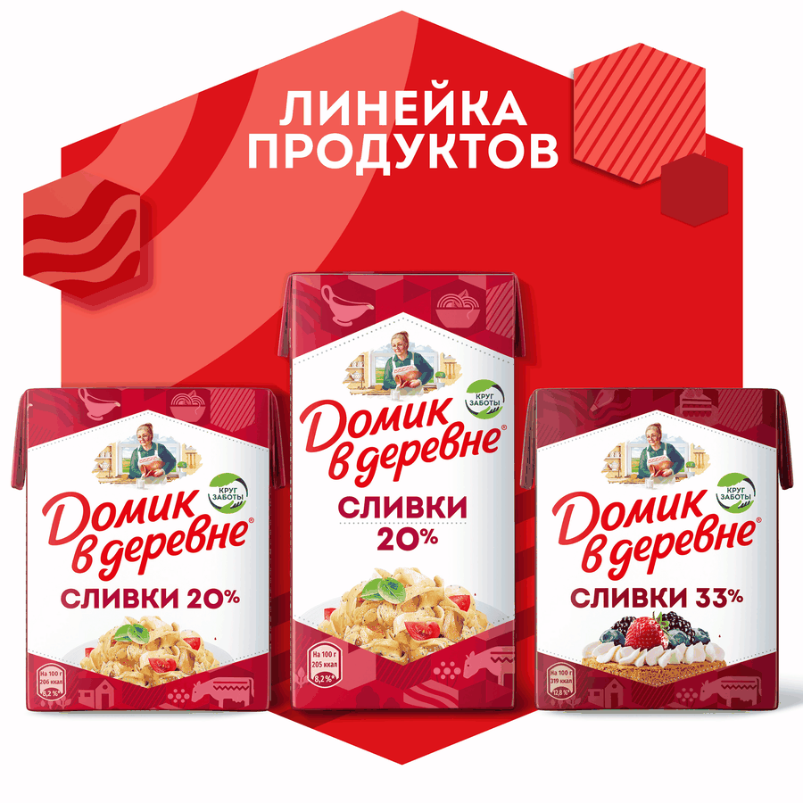 Сливки стерилизованные ДОМИК В ДЕРЕВНЕ 20%, без змж, 200г, превью