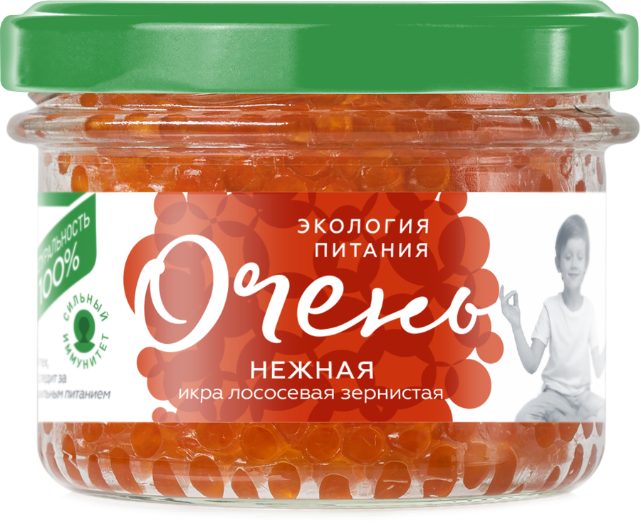 Икра лососевая ПУТИНА Очень нежная, зернистая 1-й сорт, 220г, предпросмотр