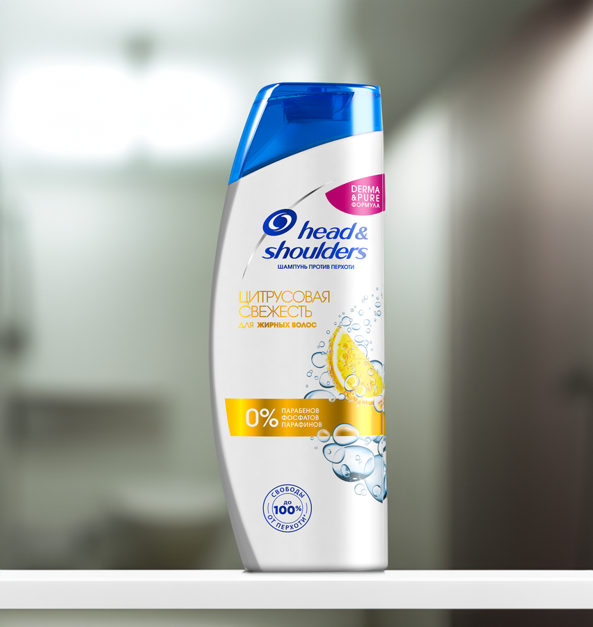 Шампунь для жирных волос HEAD&SHOULDERS Цитрусовая свежесть, 400мл, предпросмотр