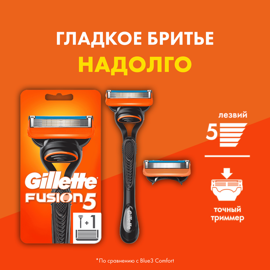 Бритва GILLETTE Fusion5, с 1 сменной кассетой, превью