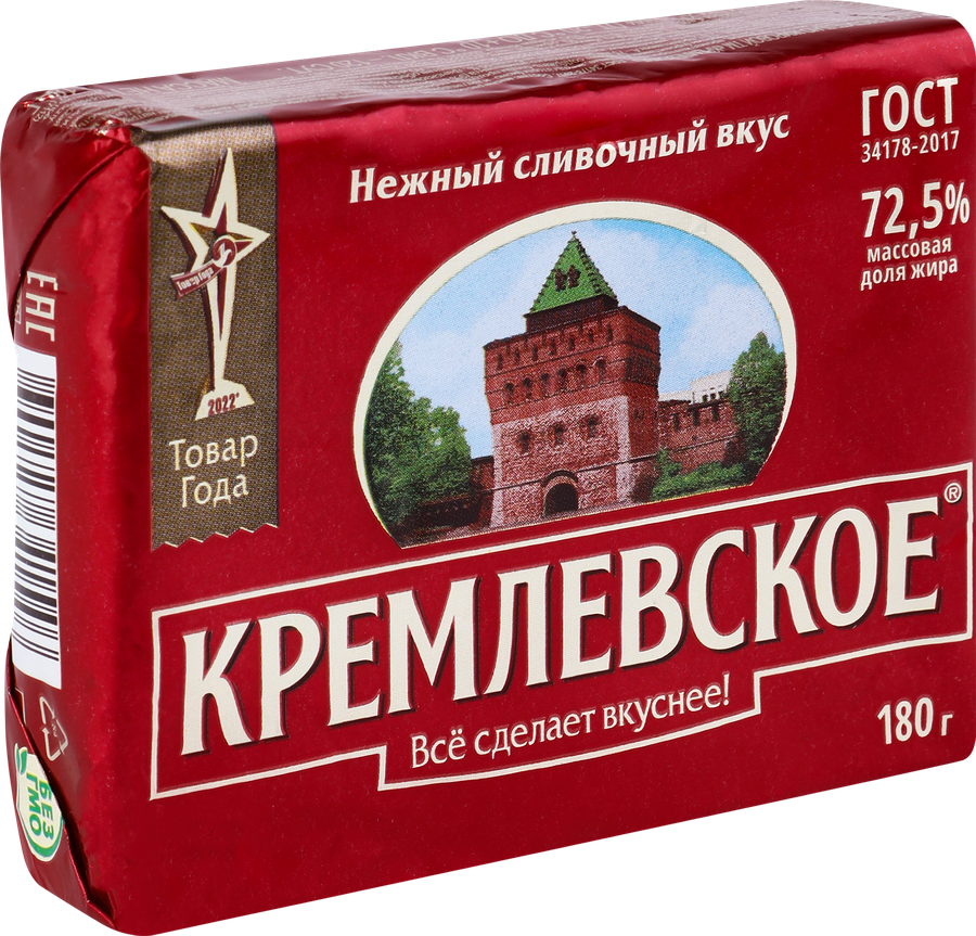 Спред растительно-жировой ТМ КРЕМЛЕВСКОЕ, с змж, 180г, превью