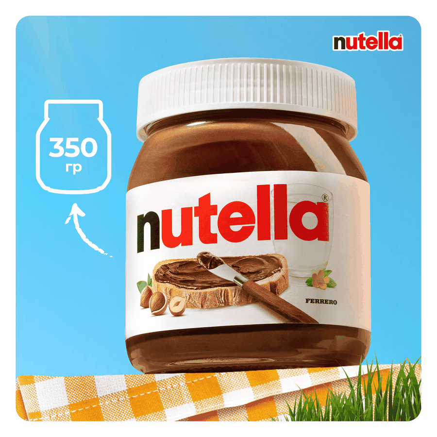 Паста ореховая NUTELLA с добавлением какао, 350г, превью