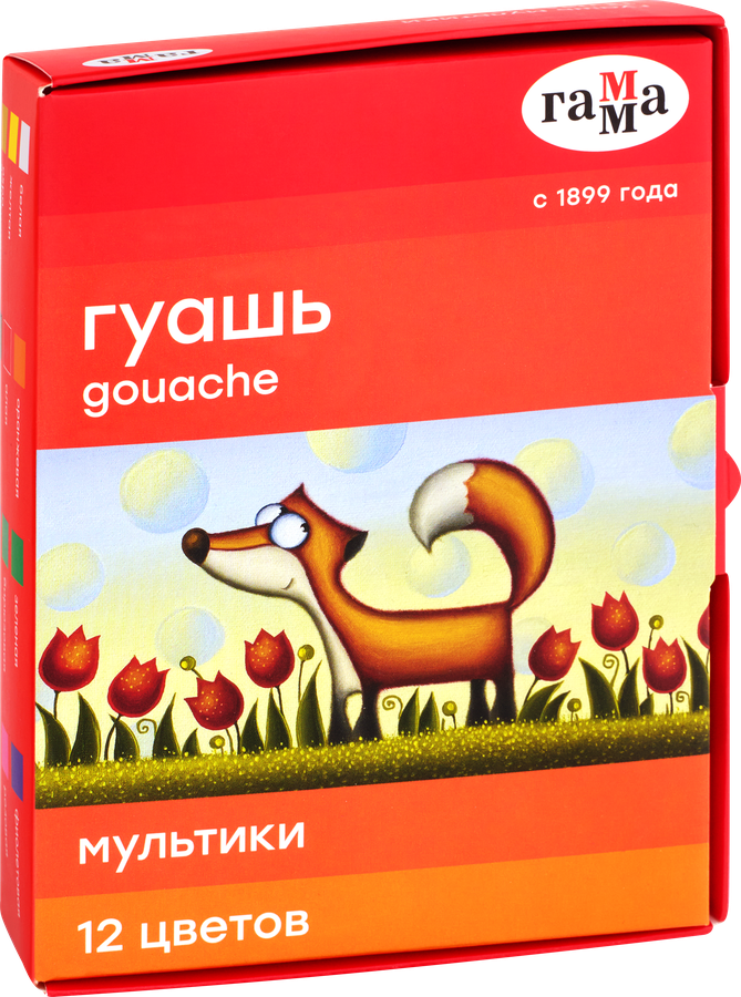 Краски гуашевые МУЛЬТИКИ 12 цветов, Арт. 221032, предпросмотр
