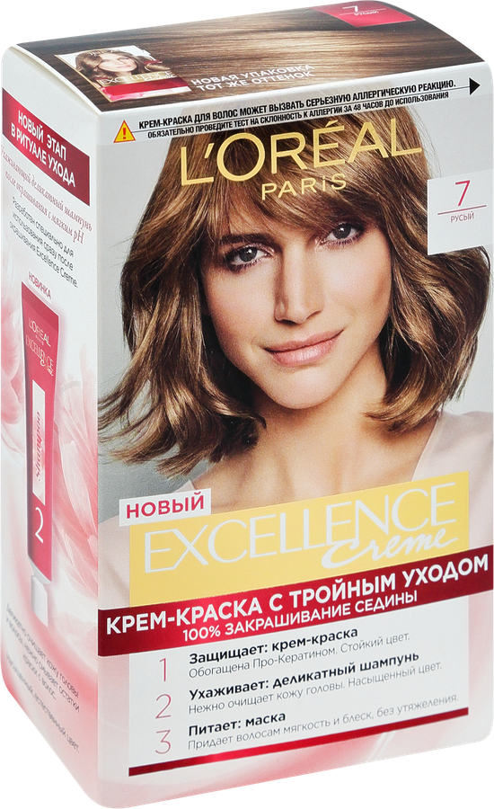 Краска для волос EXCELLENCE 7 Русый, 176мл, превью