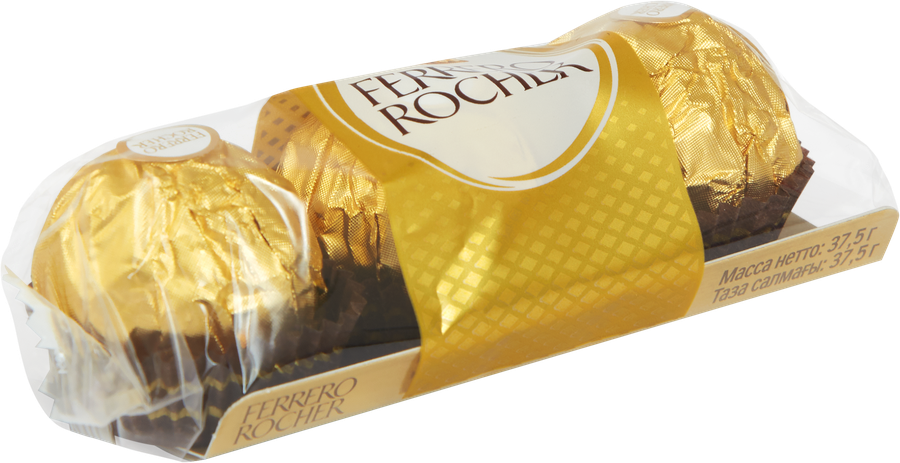 Конфеты FERRERO ROCHER из молочного шоколада с кремовой начинкой, 38г, предпросмотр
