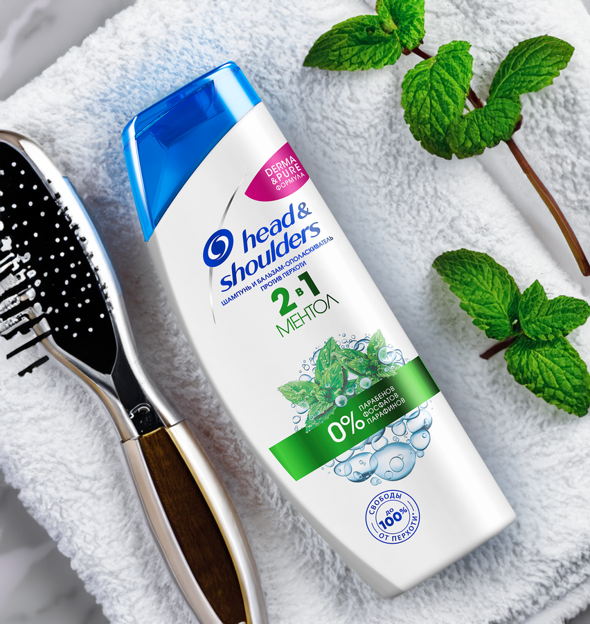 Шампунь-бальзам против перхоти HEAD&SHOULDERS Ментол 2в1, 400мл, превью