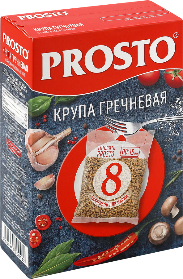 Крупа гречневая PROSTO высший сорт, в пакетиках, 8х62,5г, превью