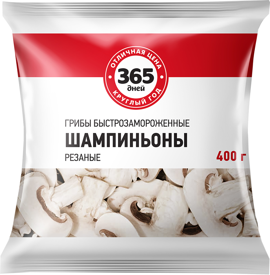 Шампиньоны 365 ДНЕЙ резаные, 400г, предпросмотр