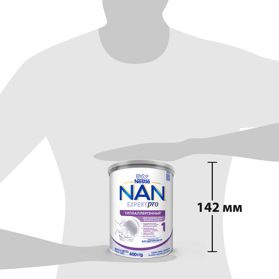 Смесь детская NAN 1 Гипоаллергенный, с 0 месяцев, 400г, превью